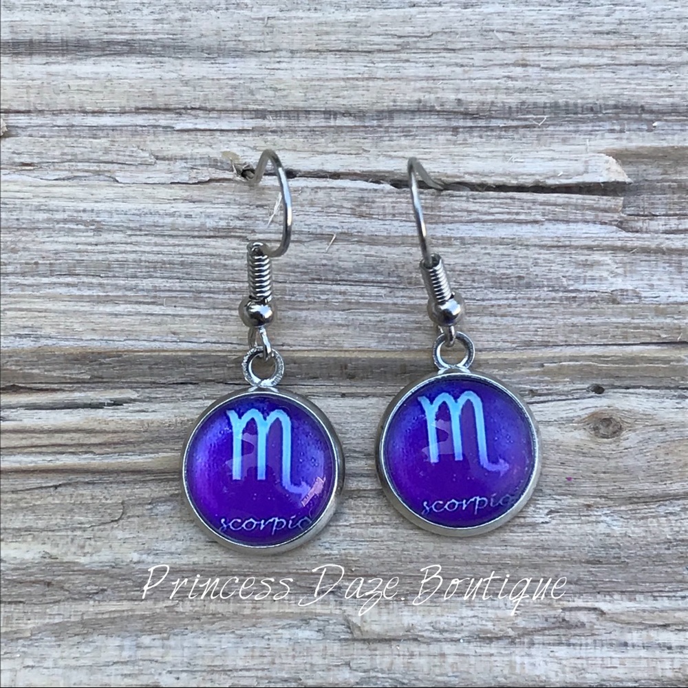 Scorpio ♏️ Zodiac‎ Sign Dangle Earrings